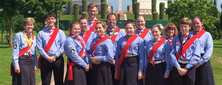 Unveiling the new Scout memorial